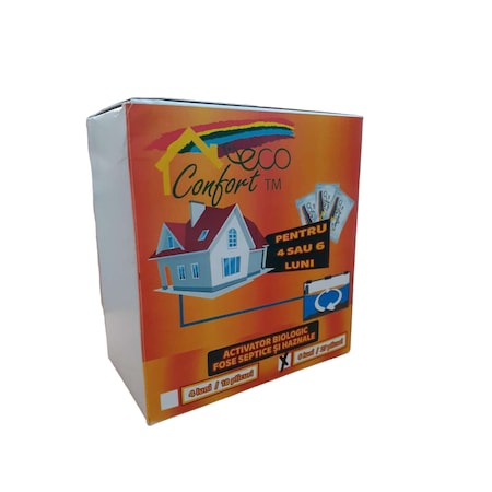 Bioactivator fosa septica ECO CONFORT 6 luni, 27 doze (750 gr)