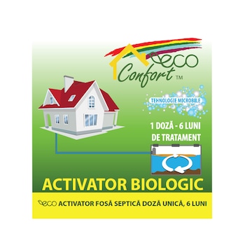 Bioactivator fosa septica ECO CONFORT, 1 doza unica 6luni, 500gr Bioactivator fosa septica ECO CONFORT, 1 doza unica 6luni, 500gr