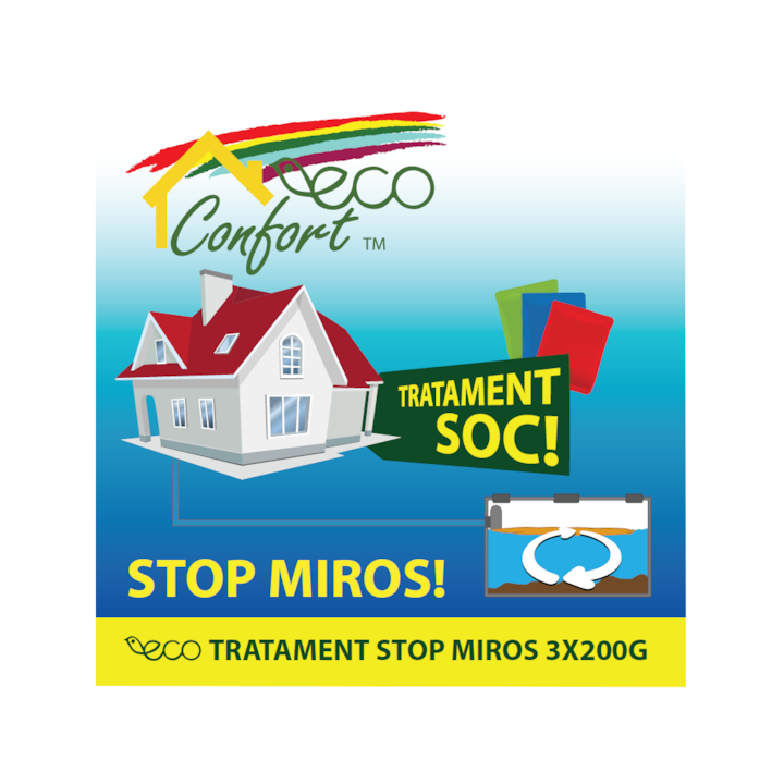 Solutie biologica Stop miros Eco Confort, 3 x 200gr