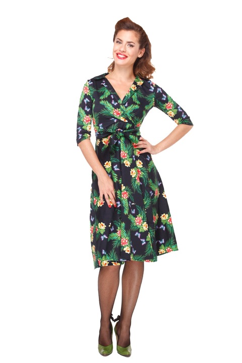 Vintage ihletésű ruha, Többszínű