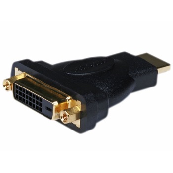 Adaptor Nelbo HDMI la DVI-D (24+1), tip tata-mama ecranat de calitate superioara Adaptor Nelbo HDMI la DVI-D (24+1), tip tata-mama ecranat de calitate superioara