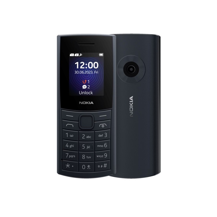 Telefon mobil Nokia 110 (2023), Dual SIM, Negru