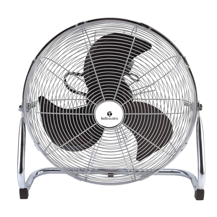 Ventilator podea, Bella Cucina, 140 W, trei viteze, Argintiu