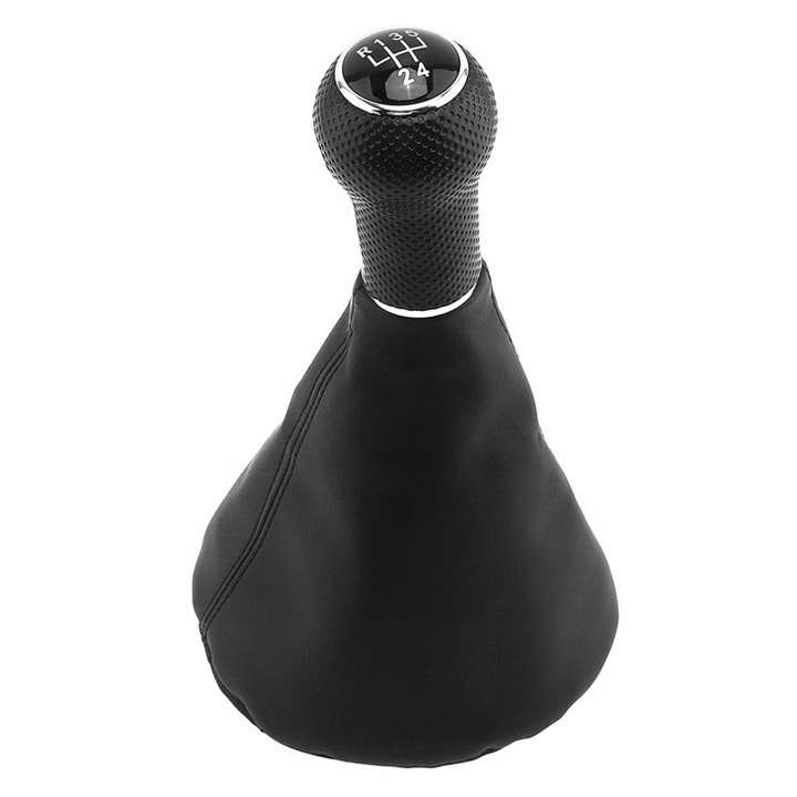 Sebességváltó anya + persely, VW Audi Seat Skoda, Universal, Fekete + króm, 5 sebesség, ME Premium