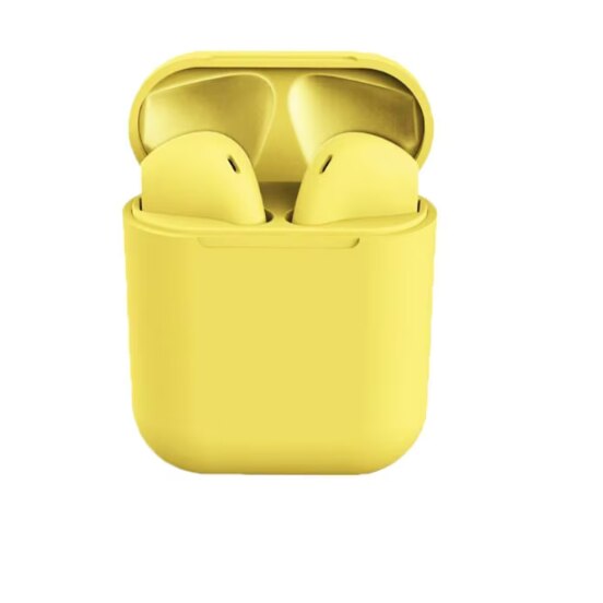 I12 безжични Bluetooth слушалки, съвместими с Android/iOS Yellow - eMAG.bg