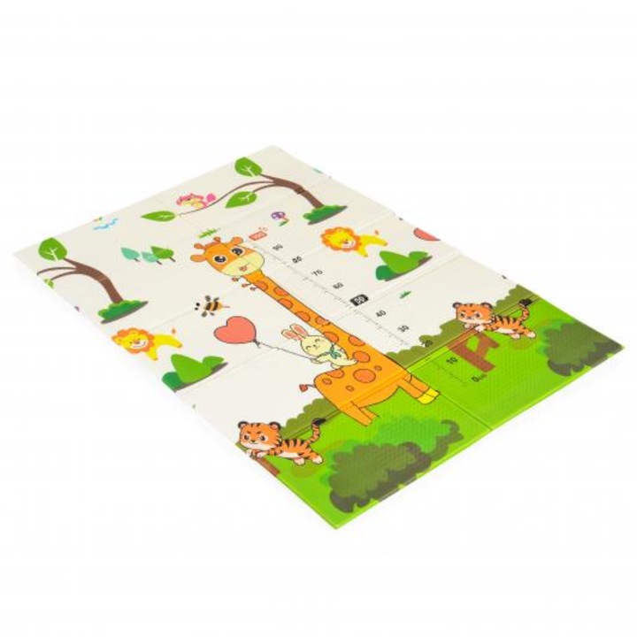 Сгъваемо термо килимче Moni Toys, XPE пяна, Wild animals, 0 месеца +