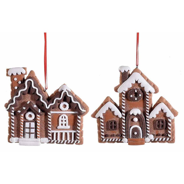 Set 10 ornamente brad Turta Dulce polirasina 10.5x9.5 cm