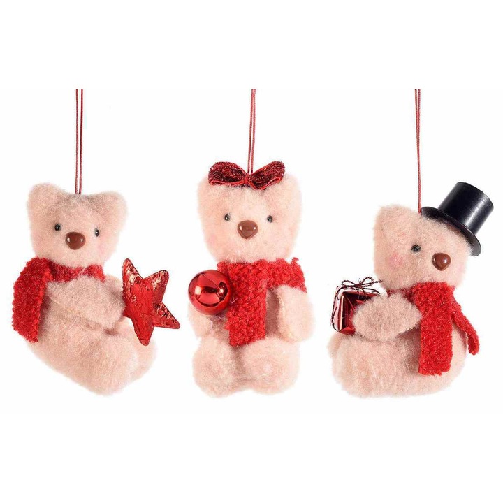 Set 6 ornamente brad Ursuleti 10x5x12 cm