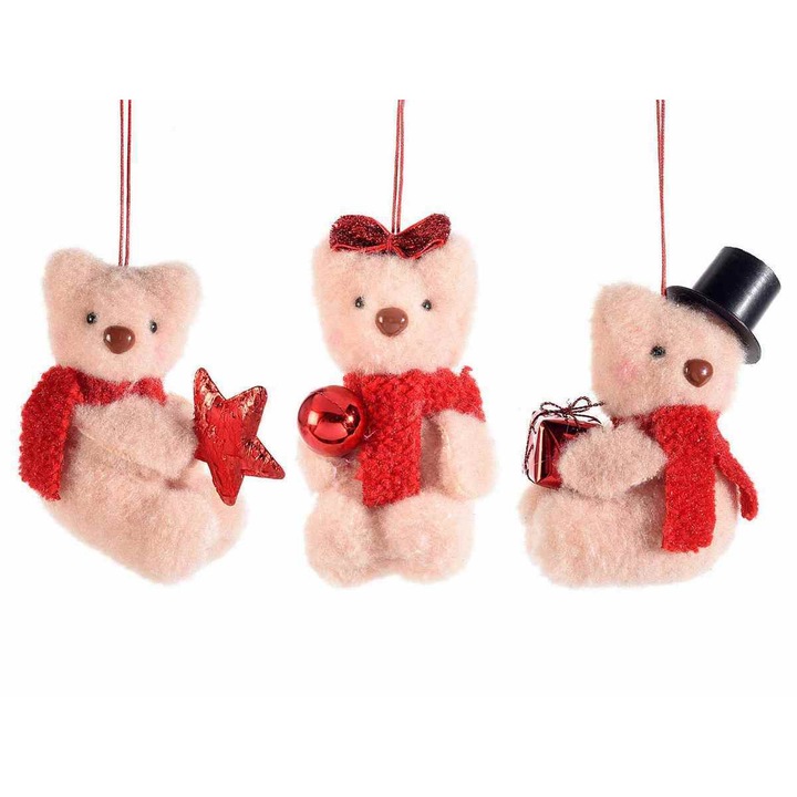 Комплект от 6 коледни украси за елха Ursuleti 10x5x12 см