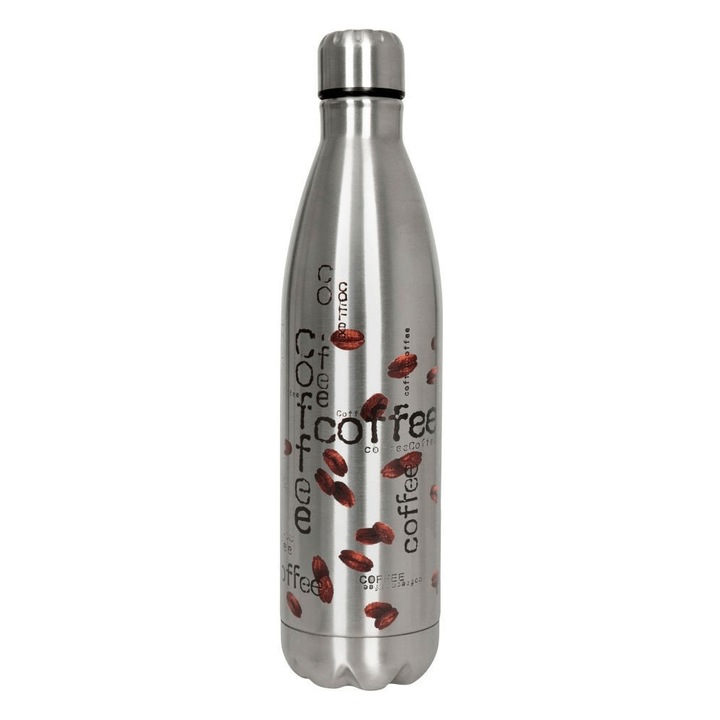 Termos Double Walled, Coffee, Inox, Gri, 750 ml