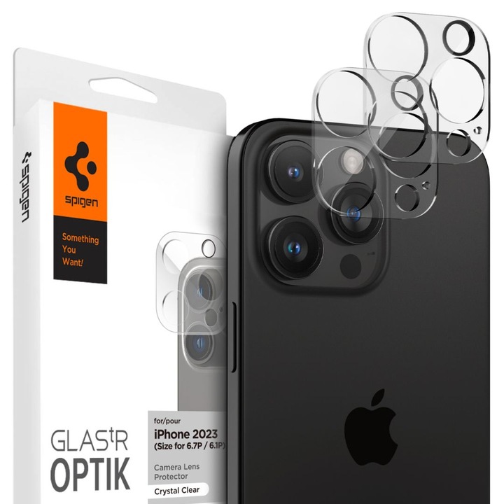 Kamera borítás iPhone 14-15 Pro / Pro Max átlátszó SZETT 2 db-os