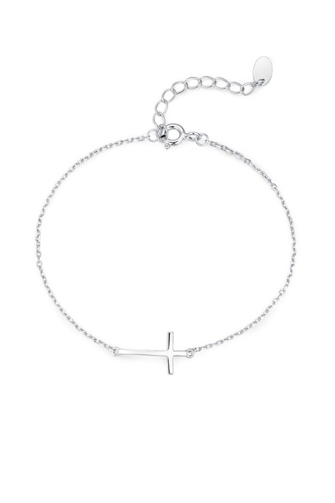 Bratara Faithfulness din argint 925 cu pandant in forma de cruce, lungime ajustabila