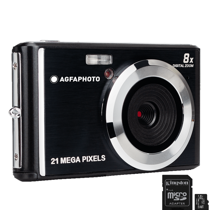 Компактна камера AgfaPhoto DC5200, 21MP, HD, 720p, 32 GB карта