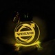 Breloc cu LED din acril - Volvo auto cu baterie, rotund, multicolor