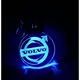Breloc cu LED din acril - Volvo auto cu baterie, rotund, multicolor