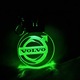 Breloc cu LED din acril - Volvo auto cu baterie, rotund, multicolor