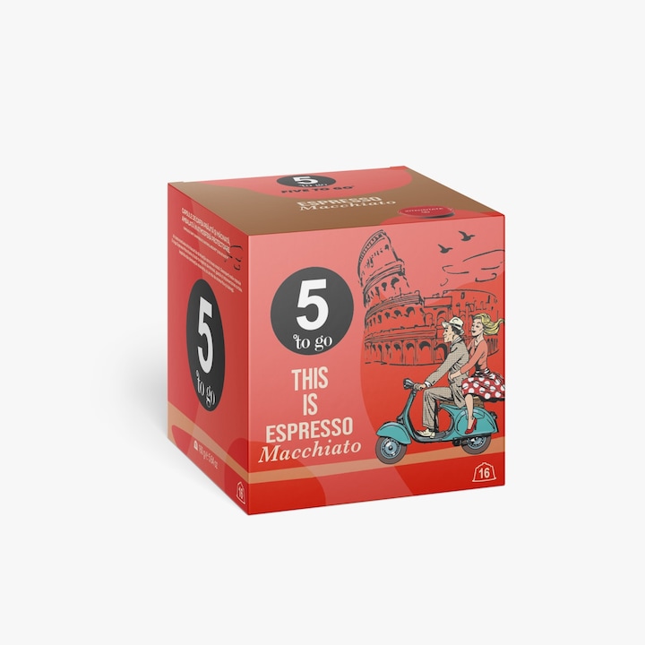 Capsule cafea 5 to go - This is Espresso, compatibile Dolce Gusto, 16 capsule