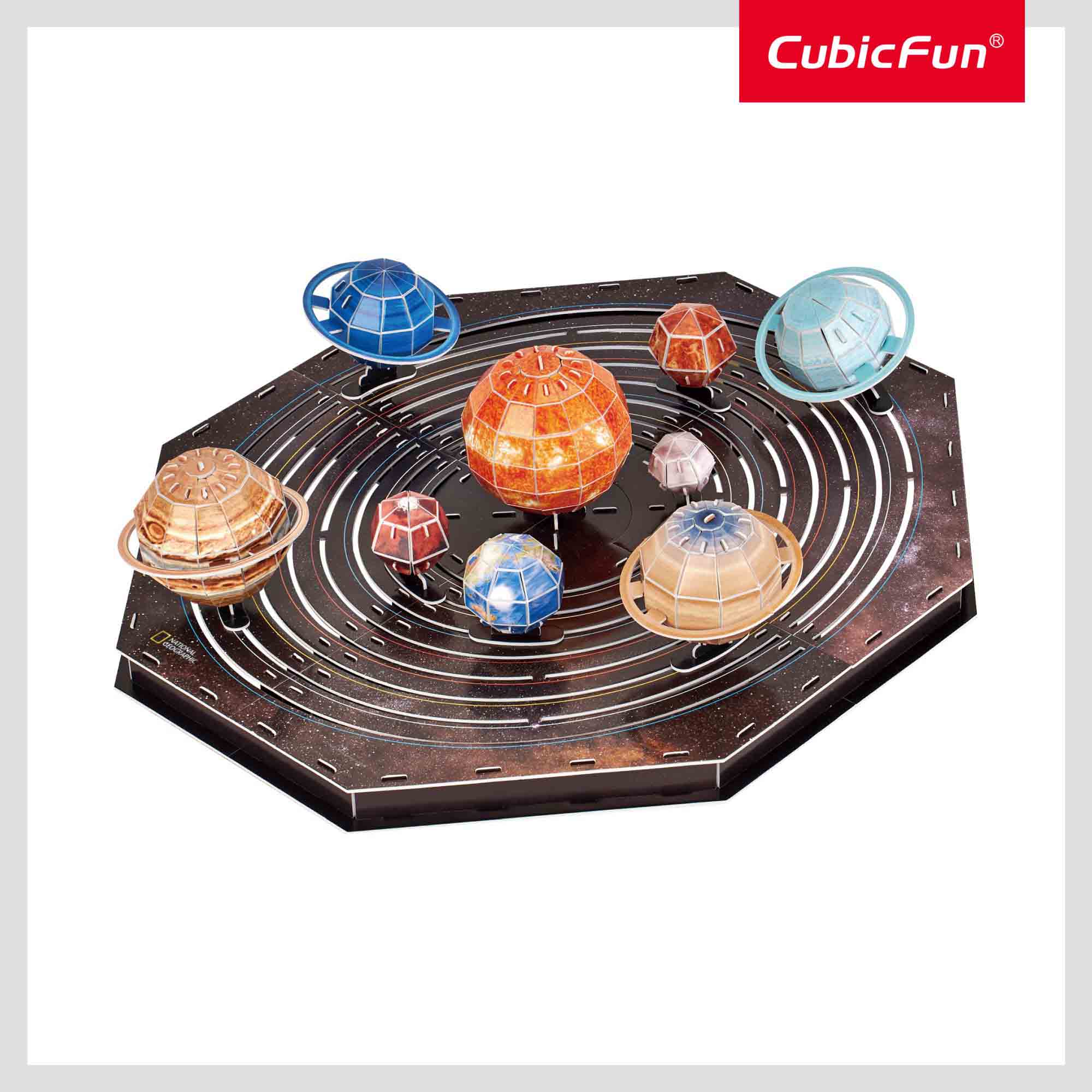 Пъзел 3D Cubic Fun - National Geographic, Слънчева система, 173 части ...