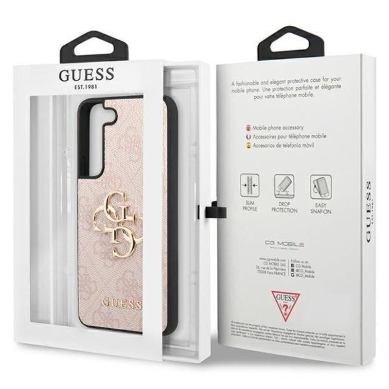 Husa de protectie Guess 4G Metal Logo pentru Samsung Galaxy S23, Roz