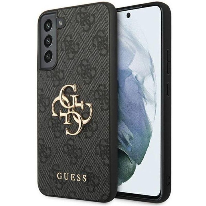 Защитен капак Guess 4G Metal Logo за Samsung Galaxy S23+, Сив