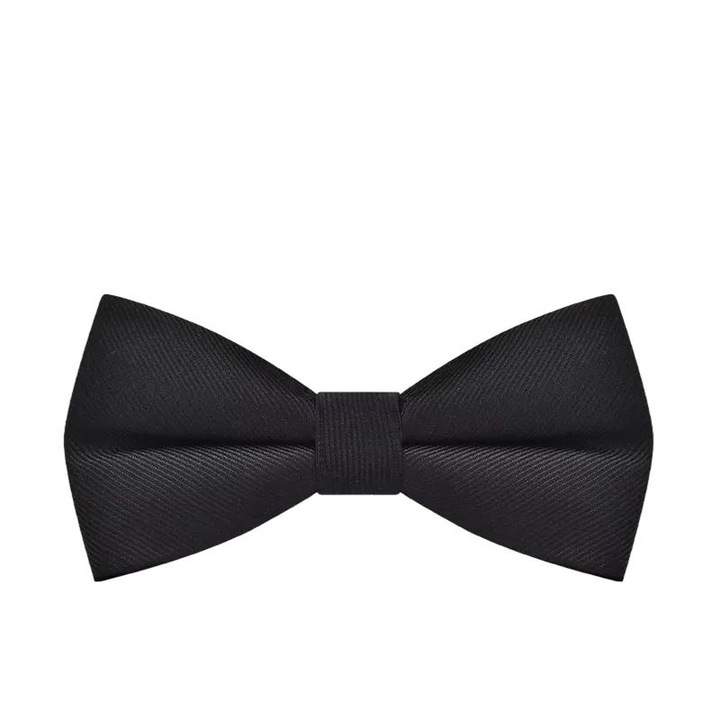 Мъжка папионка, Modern Man, Синтетика, Черна, 11,5 x 6,5 см