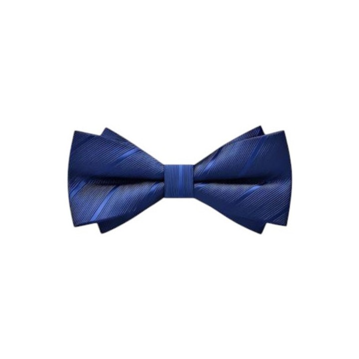Papion Barbatesc Elegant Albastru Inchis Clasic pentru Costum – Accesoriu Stilat, Papion pentru Nunta, Botez, Cadou pentru Barbati