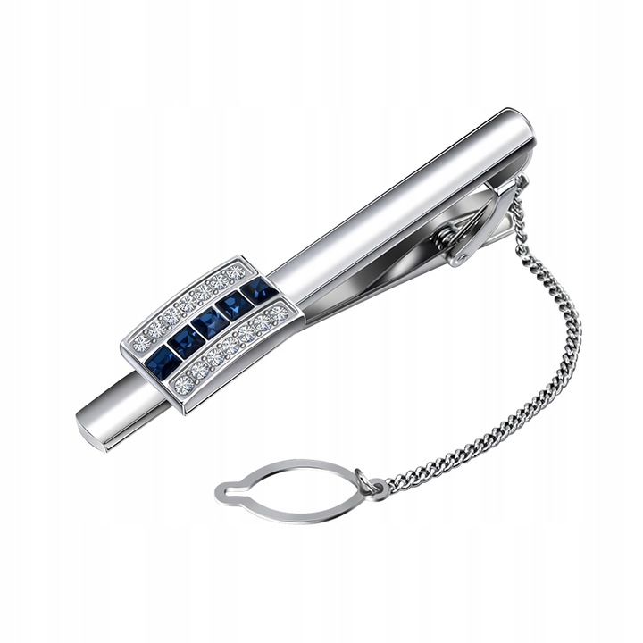 Ac de cravata Modern Man, cristal austriac, argint