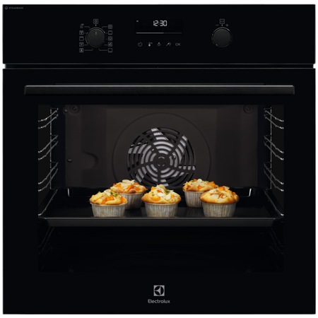 Cuptor incorporabil Electrolux EOD6C77WZ, Electric, 72 l, Autocuratare catalitica, Conectivitate Wi-fi, SteamBake, Grill, Clasa A+, Negru
