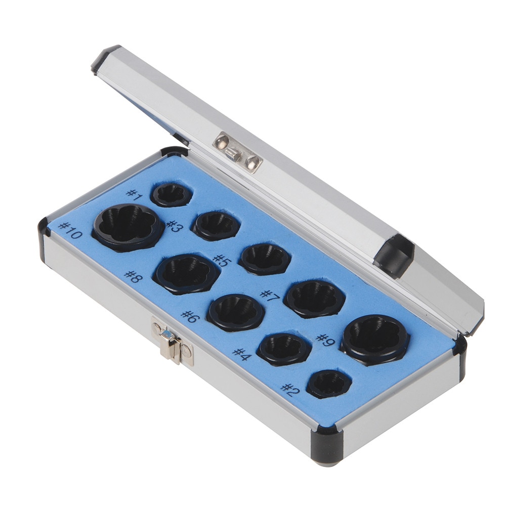 Set 10 piese extractoare piulite deteriorate , Silverline