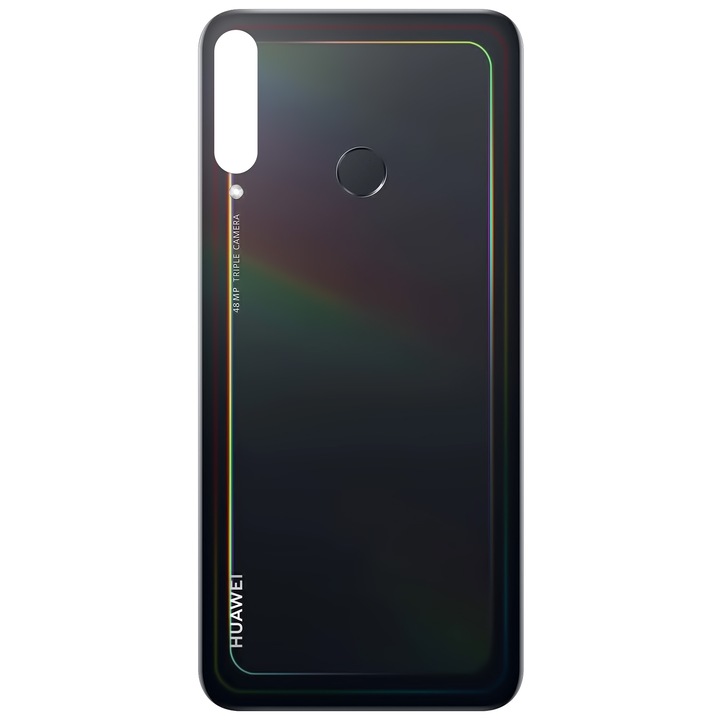 Huawei Y7p / P40 lite E akkumulátorfedél, fekete, szervizcsomag 02353LJE