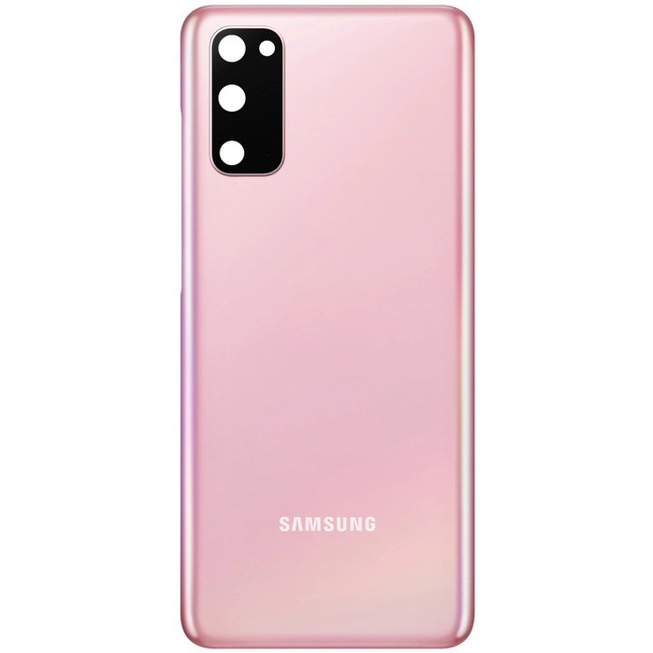 Капак на батерията на Samsung Galaxy S20 G980, със стъкло на задната камера, розов, размяна