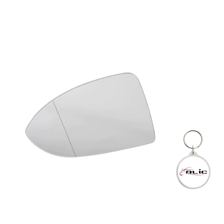 Set Sticla oglinda auto laterala stanga, incalzita pentru VW GOLF SPORTSVAN VII, GOLF VII, TOURAN 07.13-, breloc Blic