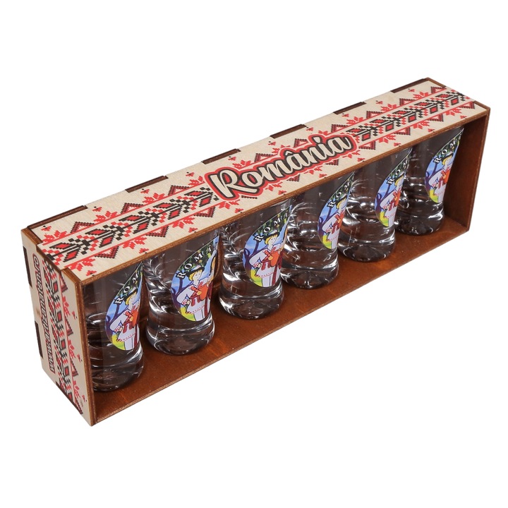Set 6 Pahare tuica Romania 6 x 25 ml