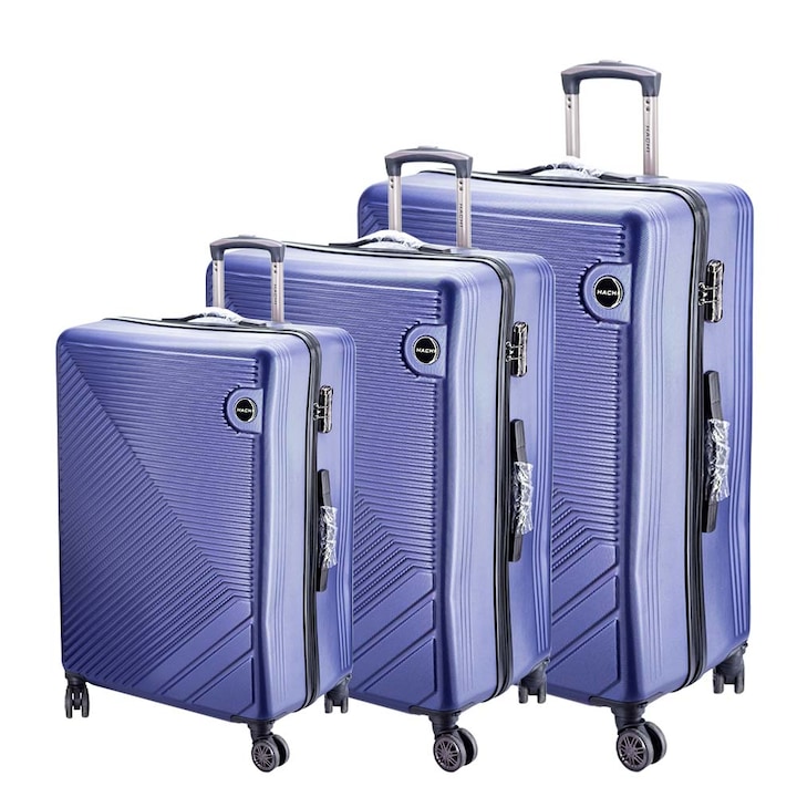 Dolcini, Куфар за пътуване по света，Комплект куфари от 3 части，20",24",28",(357910-222D),.Син
