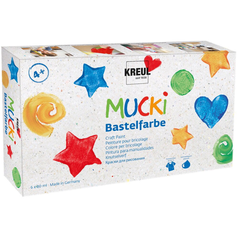 Craft paint Mucki, 80ml, 6buc/set