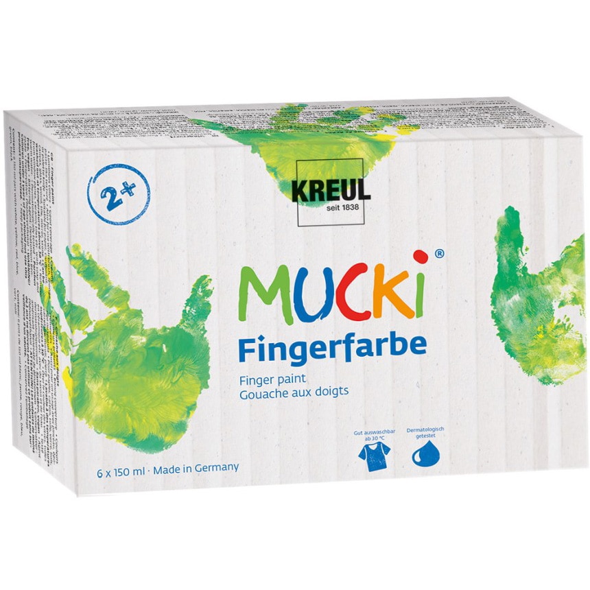 Finger Paint Mucki 150ml, 6buc/set