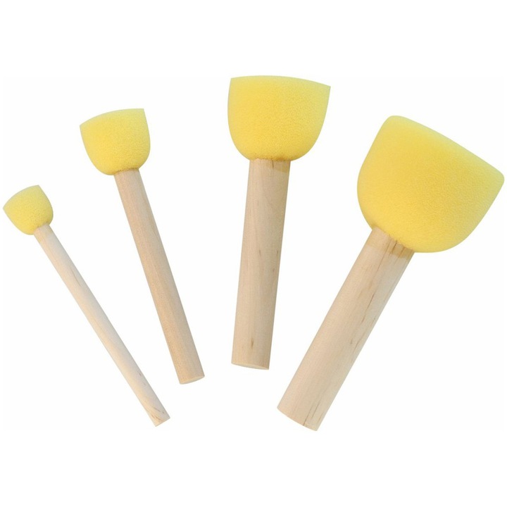 Pensula Foam and stencil Kreul 4buc/set