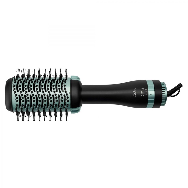 Perie cu aer cald, Jata, 1200 W, 4 niveluri de temperatura, Negru