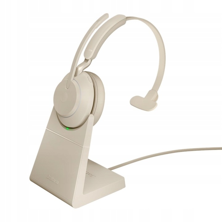 Слушалки за компютър, Jabra, модел Evolve2 65, USB-C, UC Mono Stand BT, бежови