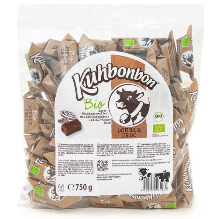 Bio dupla csokoládés karamell, 750 gramm, Kuhbonbon Savitor
