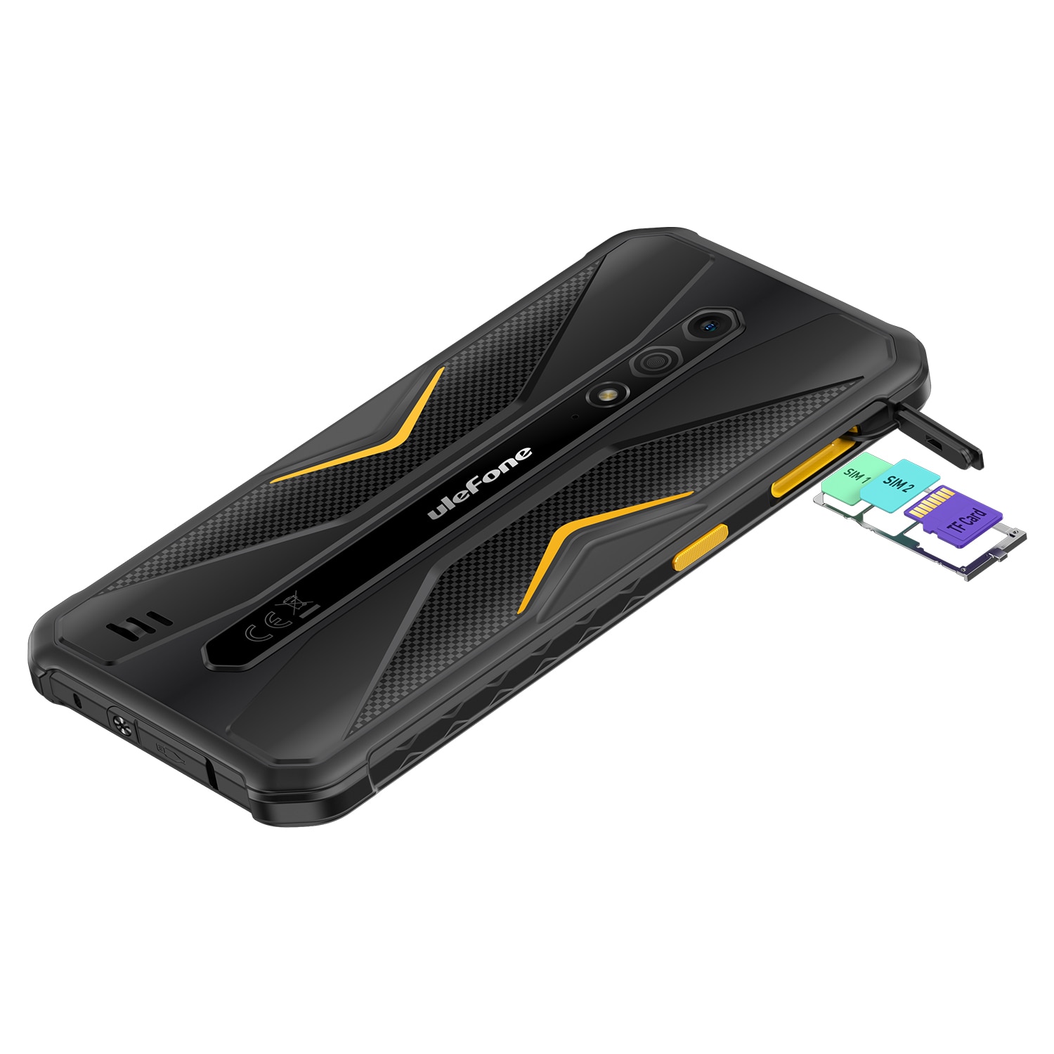 Telefon Mobil Ulefone Armor X12 Pro, Procesor Mediatek Helio G36 Octa-Core, IPS LCD 5.45, 4GB RAM, 64GB Flash, Camera 13 MP, Wi-Fi, 4G, Dual SIM, Android, Negru/Portocaliu