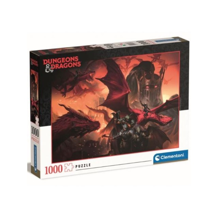Clementoni 1000 db-os puzzle - Dungeons and Dragons - Vörös Sárkány (39733)