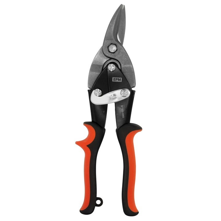 Foarfeca pentru taierea tablei, Epm, Inox, Stanga, Negru/Portocaliu