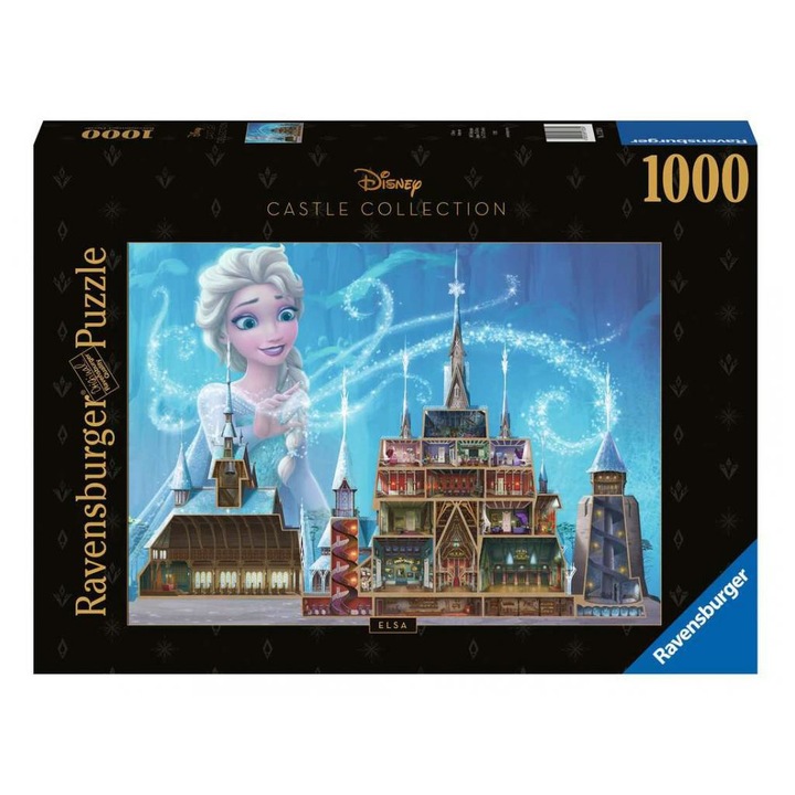 Пъзел, Ravensburger, Classic, Multicolor, 1000 бр. - Disney Elsa Castle