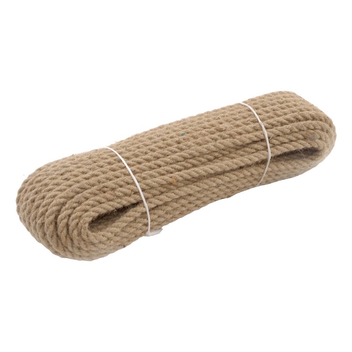 Zsineg nagy ellenálló képességgel az időjárás viszontagságaival szemben, UN, Juta, 1000 daN, 16 mm x 30 m, Bézs