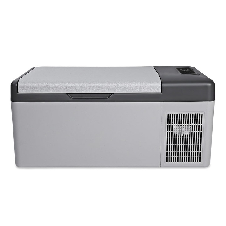 Хладилник за кола, 15L, 24V, 45W, 45dB, Пластмаса, Сив