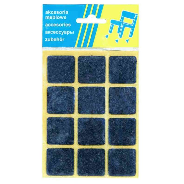 Set de 12 amortizoare pentru mobila, UN, Fetru, Bleumarin