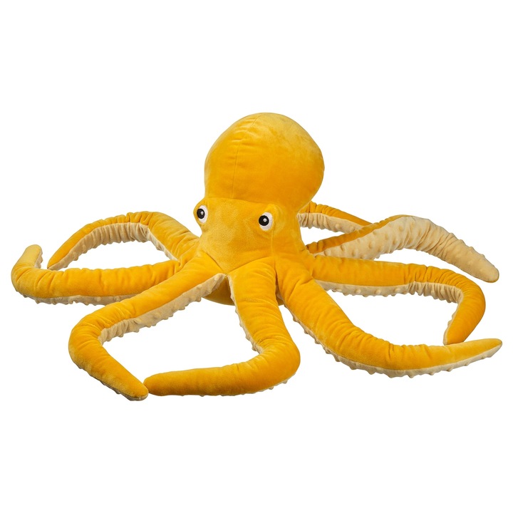 Plüss játék, Mis Gustaw, EVA Octopus, 30 cm, sárga