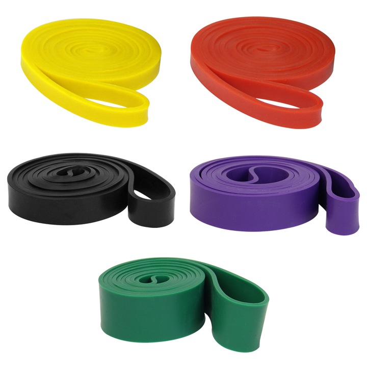 Комплект от 5 ластика за фитнес, Cozevdnt, Multicolor
