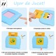Jucarie interactiva Montessori pentru copii, Aurov®, Set masina de invatare cuvinte in limba engleza cu cititor de carduri flash, 222 de cuvinte, incarcare USB, 2 ani+, Roz